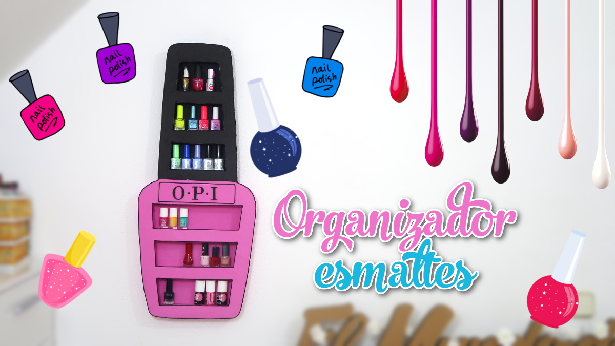 organizador para tus esmaltes de uñas con diseño original – manualidades  para decorar