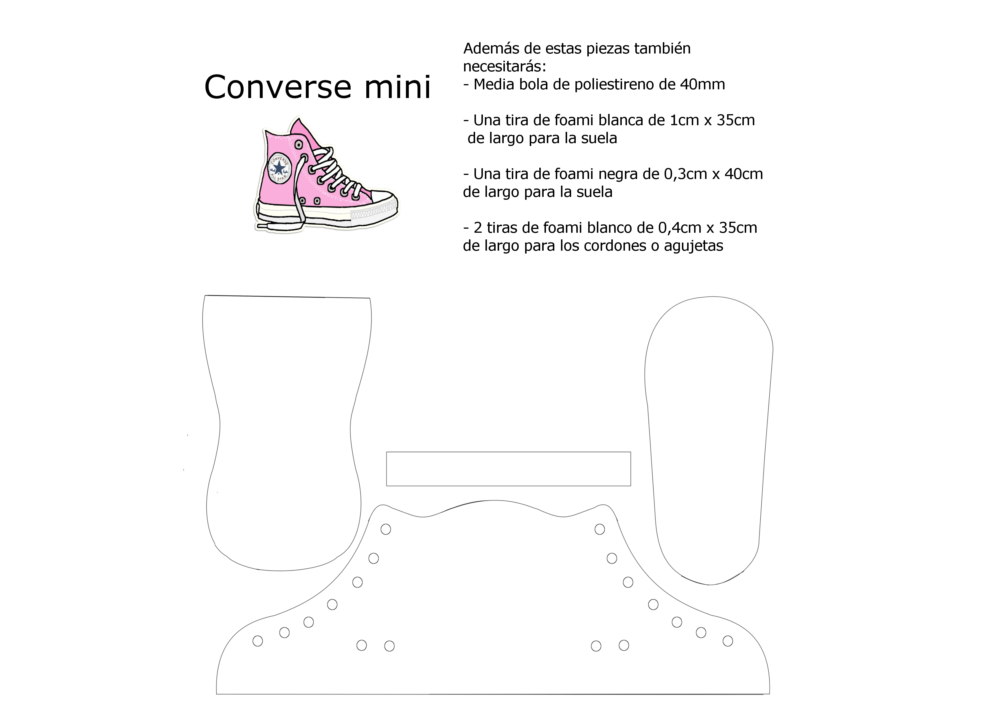 Como hacer zapatillas de deporte Converse en miniatura | El de Isa